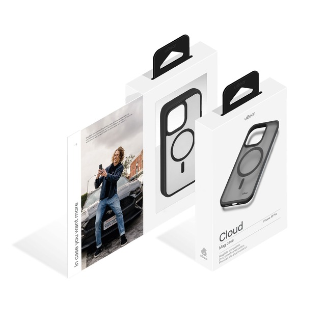 Чехол-накладка uBear Cloud Mag Case для смартфона Apple iPhone 15 Pro, черный