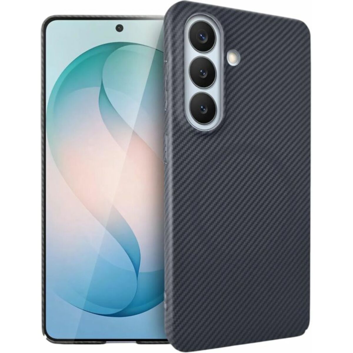 Чехол Borasco Art Case для Samsung Galaxy S26+ c MagSafe (Цвет: Черный карбон)