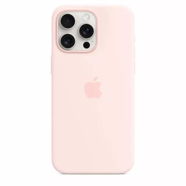 Чехол-накладка Apple Silicone Case with MagSafe для смартфона Apple iPhone 15 Pro Max (Цвет: Light Pink)