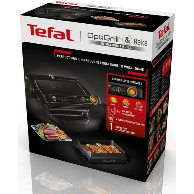 Электрогриль Tefal Optigrill+ GC714834, черный