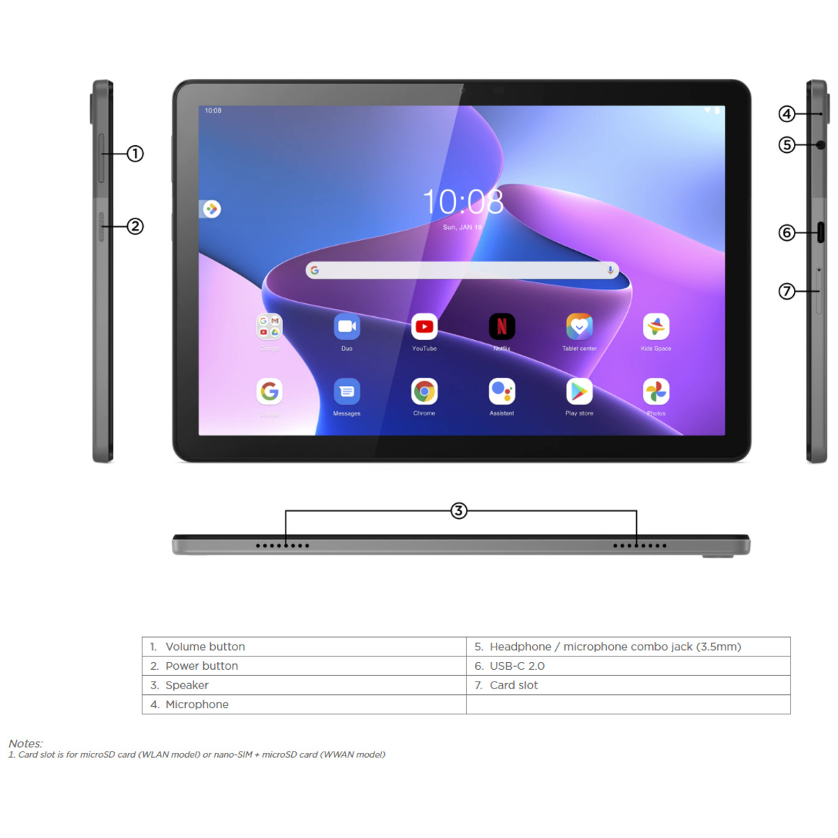 Планшет Lenovo Tab M10 TB-328FU 3/32Gb Wi-Fi (Цвет: Grey)