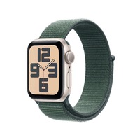 Умные часы Apple Watch SE (2024) 40mm Aluminum Case with Sport Loop (Цвет: Starlight/Lake Green)