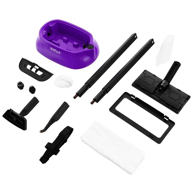 Пароочиститель Kitfort КТ-9102-1 (Цвет: Black / Purple)