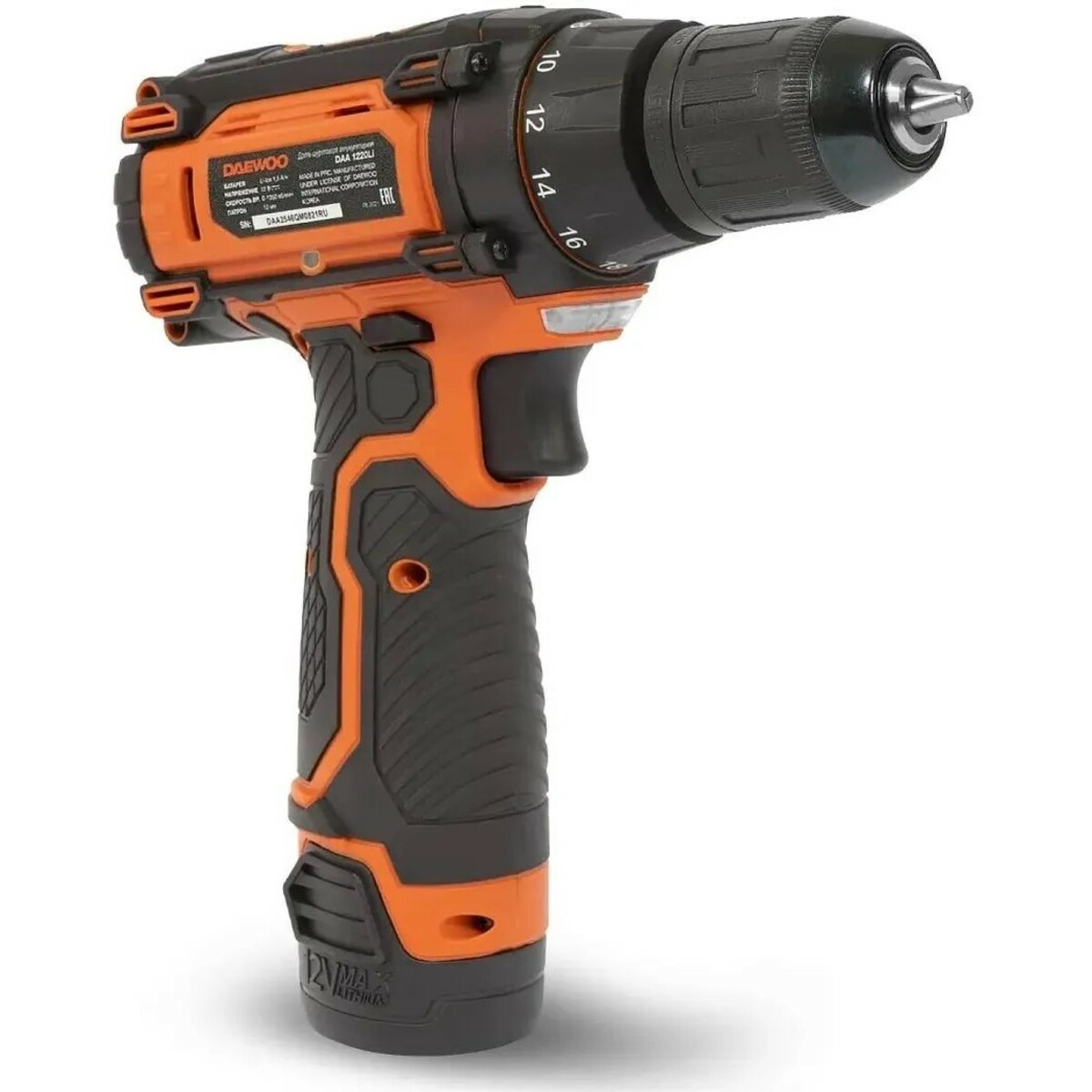 Дрель-шуруповерт Daewoo DAA 1220Li (Цвет: Orange / Black)