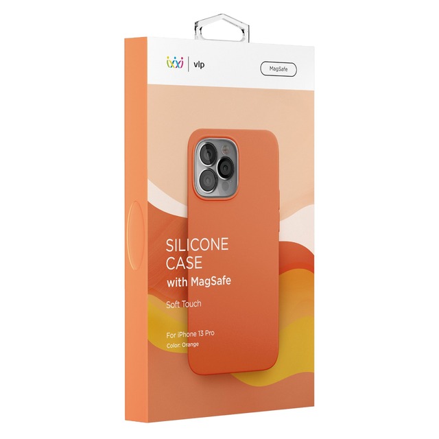 Чехол-накладка VLP Silicone Case with MagSafe для смартфона Apple iPhone 13 Pro (Цвет: Orange)