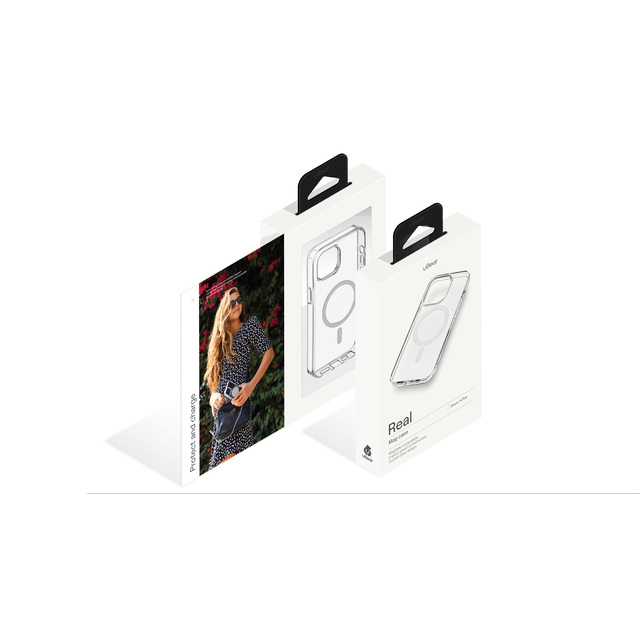 Чехол-накладка uBear Real Mag Case для смартфона Apple iPhone 14 Pro (Цвет: Crystal Clear)