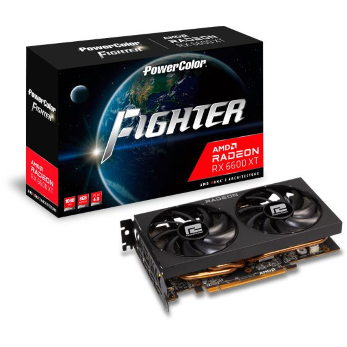 Видеокарта PowerColor Radeon RX 6600 Fighter 8Gb (AXRX 6600 8GBD6-3DH)