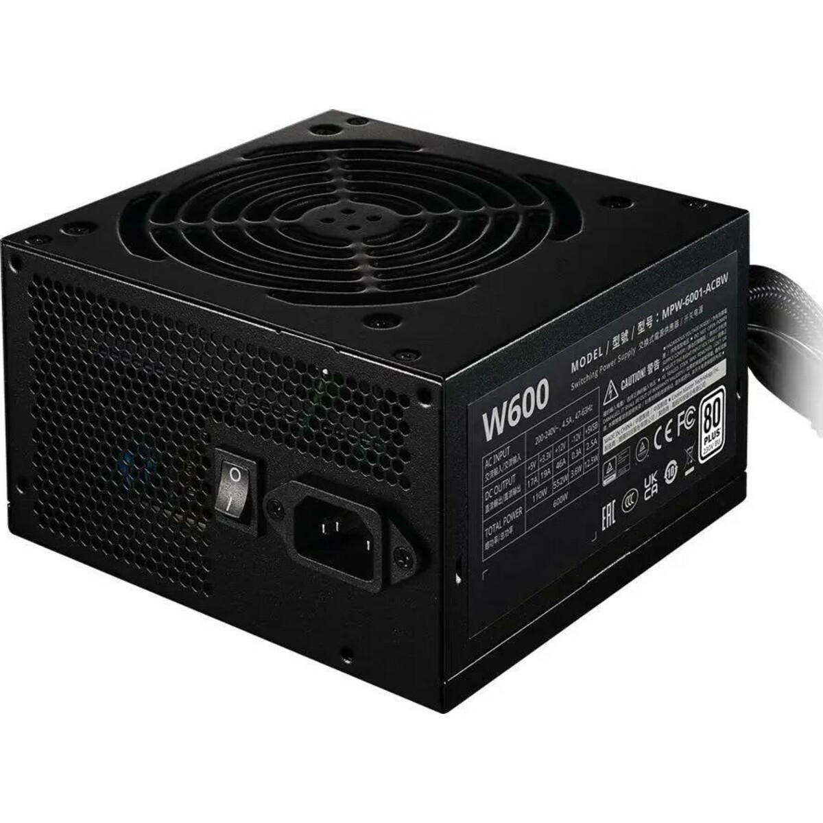 Блок питания Cooler Master ATX 600W MPW-6001-ACBW-BEU 