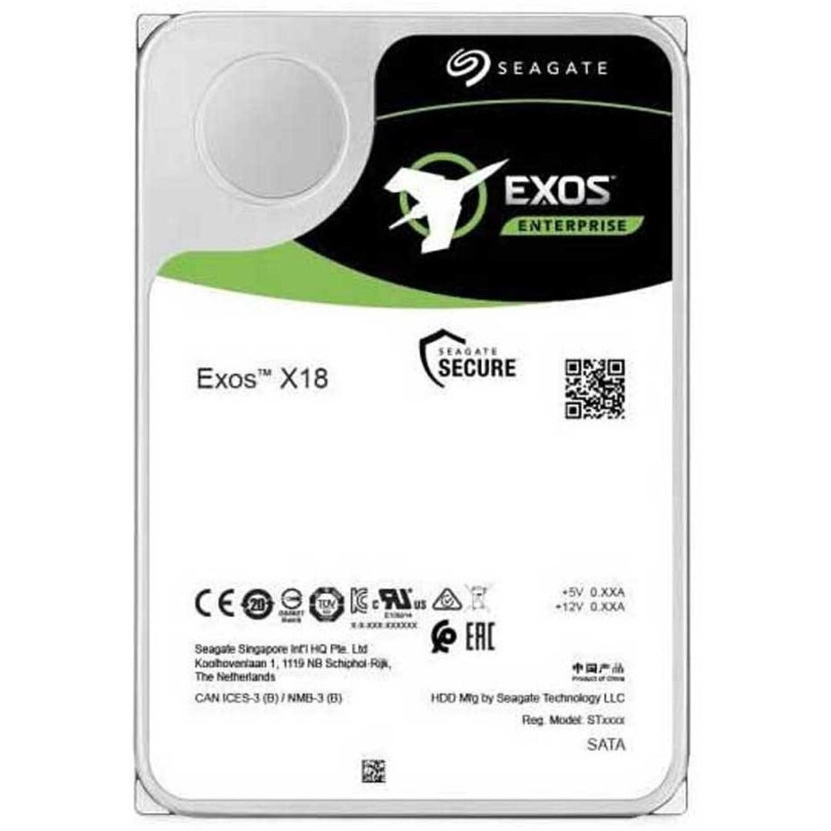 Жесткий диск Seagate EXOS X18 14tb SAS 7200rpm, 256mb ST14000NM004J