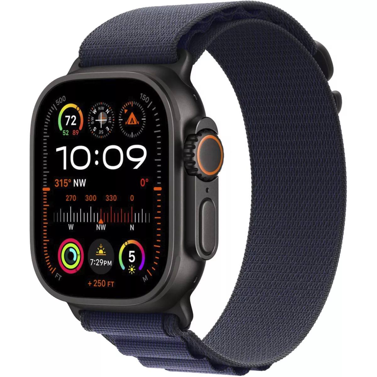 Умные часы Apple Watch Ultra 2 (2024) 49mm Titanium Case with Alpine Loop M (Цвет:Black/Navy)