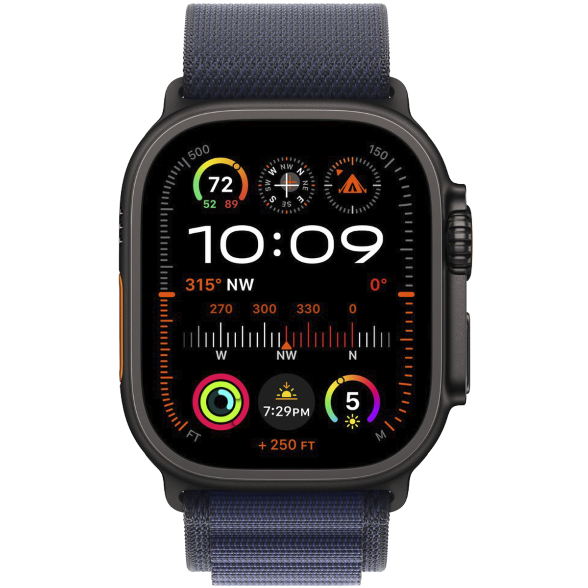 Умные часы Apple Watch Ultra 2 (2024) 49mm Titanium Case with Alpine Loop M (Цвет:Black / Navy)