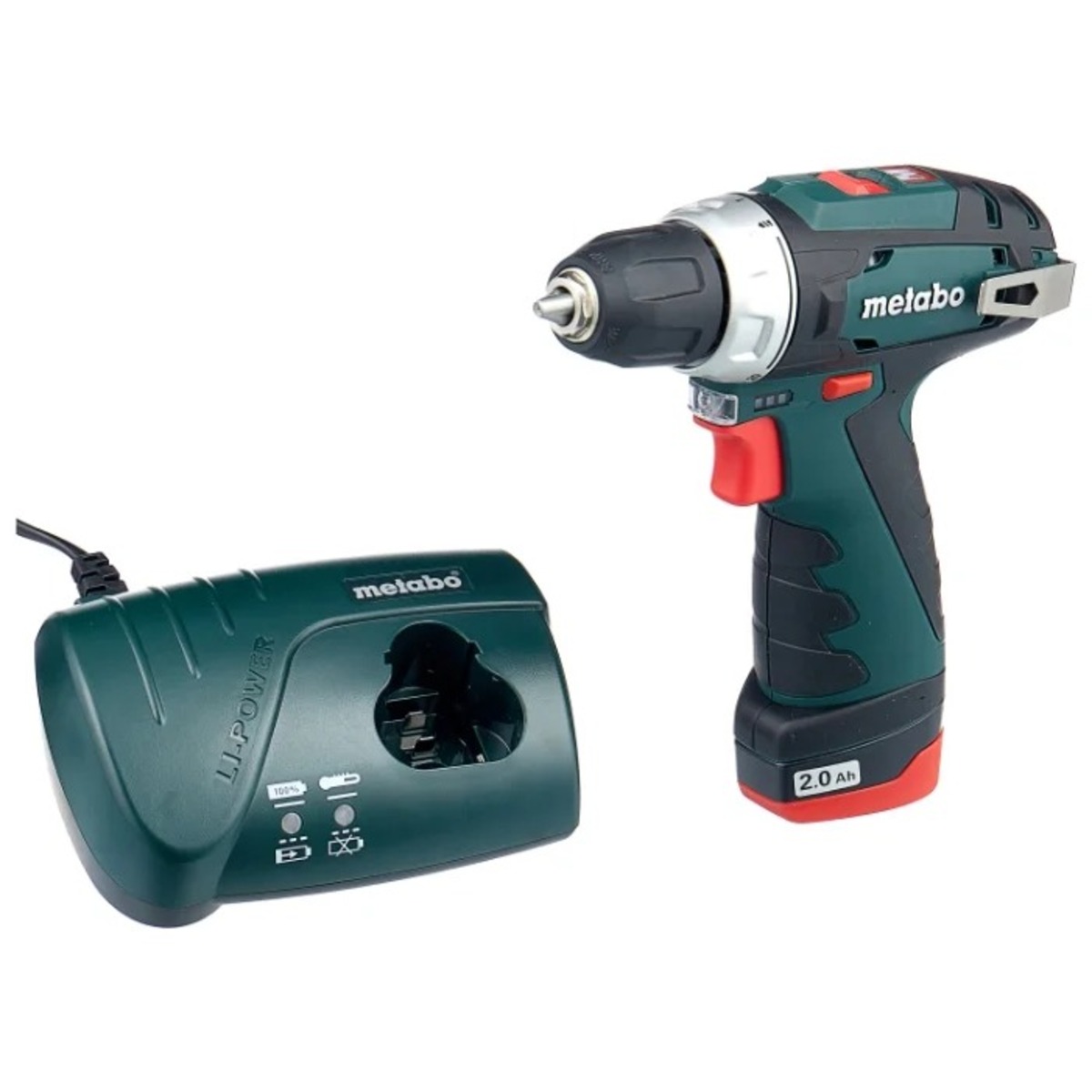 Дрель-шуруповерт Metabo PowerMaxx BS 2014 2.0Ah x1 Bag 34 Н·м (Цвет: Green)