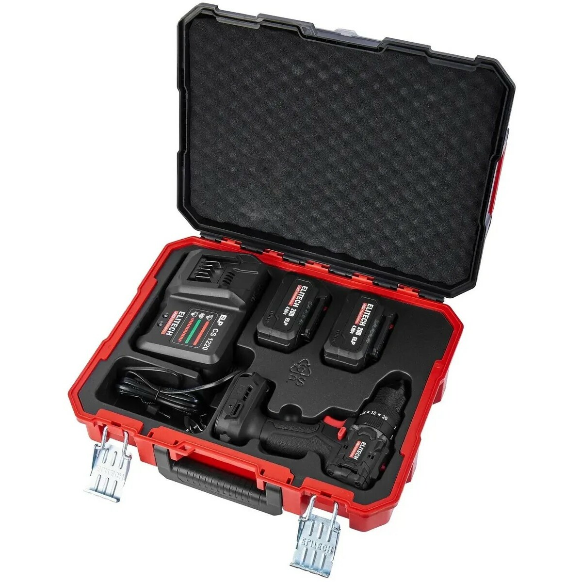 Дрель-шуруповерт Elitech CD 20ISL2 (E2201.041.02), черный
