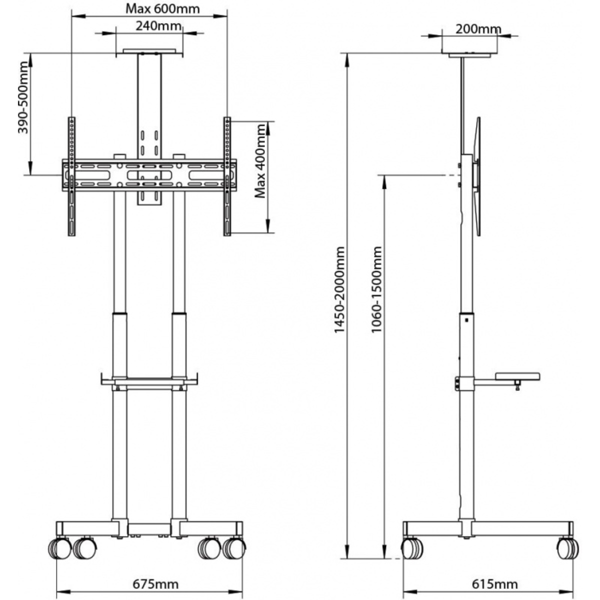 Стойка напольная Arm Media PT-Stand-8 (Цвет: Black)