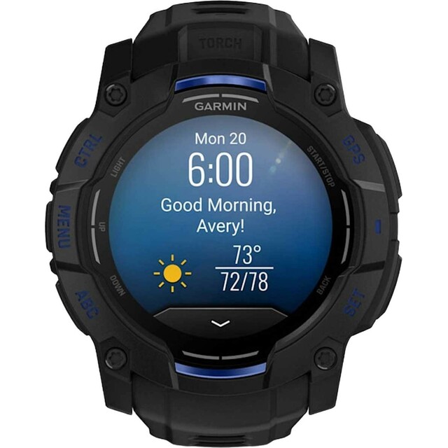 Умные часы Garmin Instinct 3 50mm Amoled (Цвет: Black / Bolt Blue) Умные часы Garmin Instinct 3 50mm Amoled (Цвет: Black / Bolt Blue)