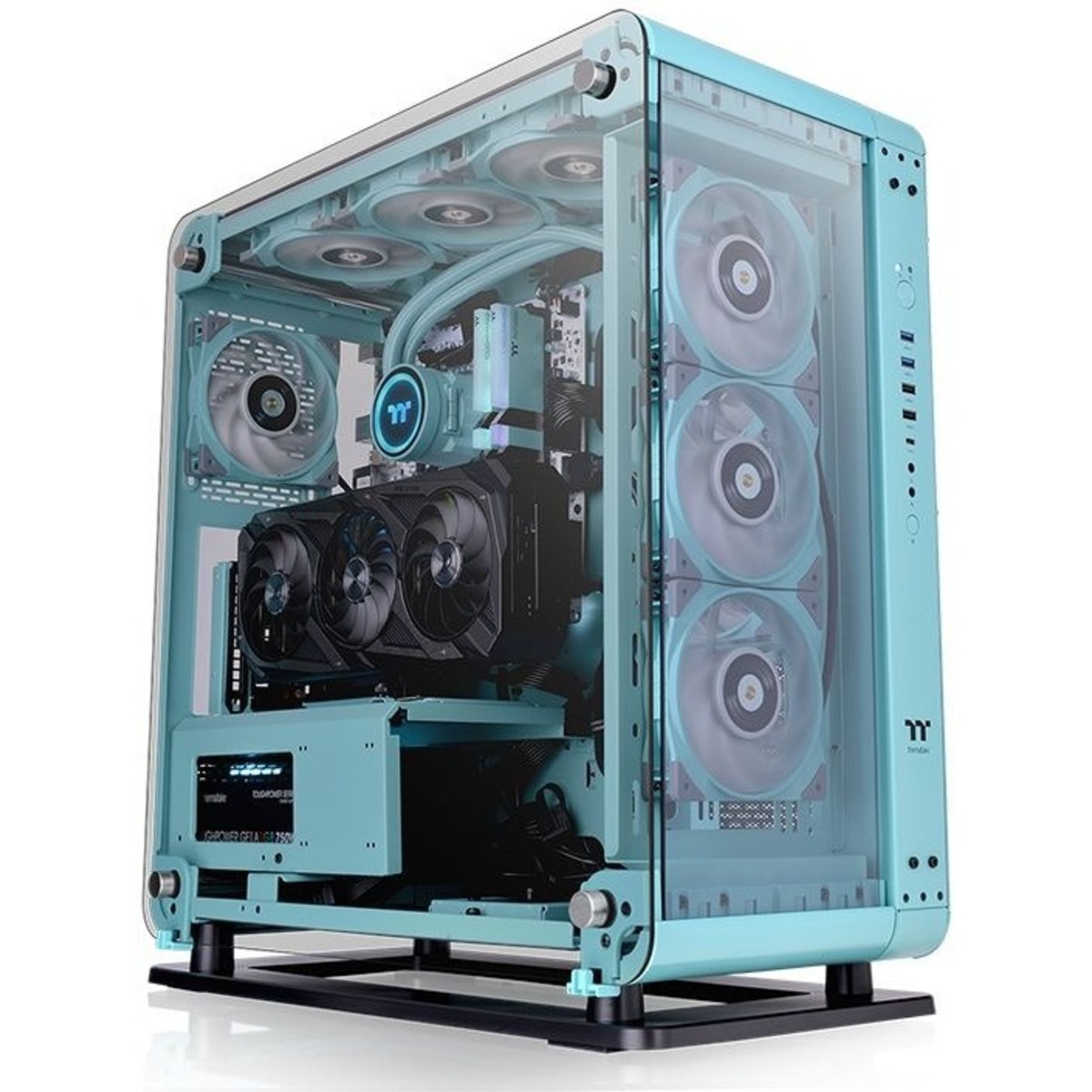 Корпус Thermaltake Core P6 TG Turquoise (Цвет: Blue)