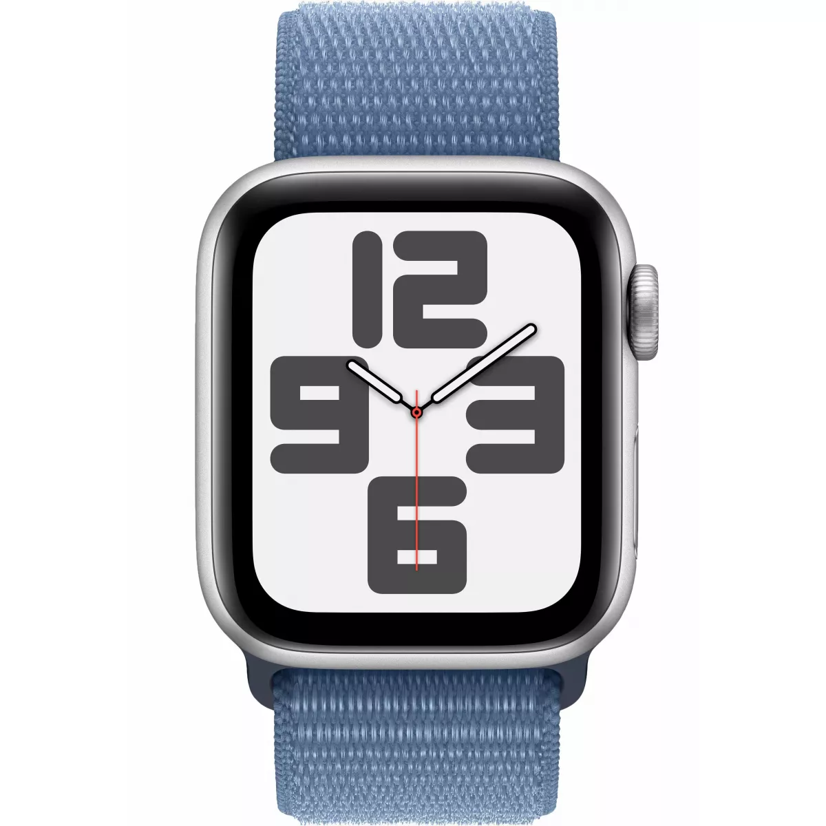 Умные часы Apple Watch SE (2023) 40mm Aluminum Case with Sport Loop (Цвет: Silver/Winter Blue)