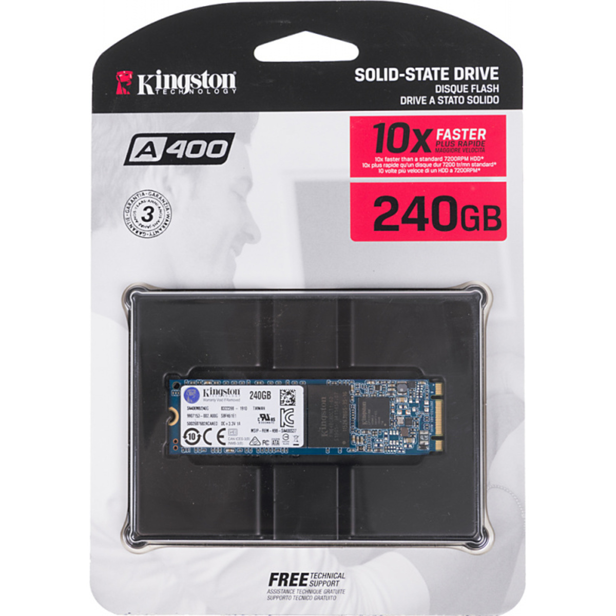 Накопитель SSD Kingston SATA III 240Gb SA400M8 / 240G
