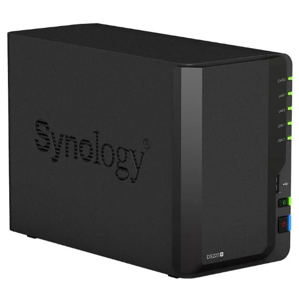 Сетевой накопитель (NAS) Synology DS220+ (Цвет: Black)