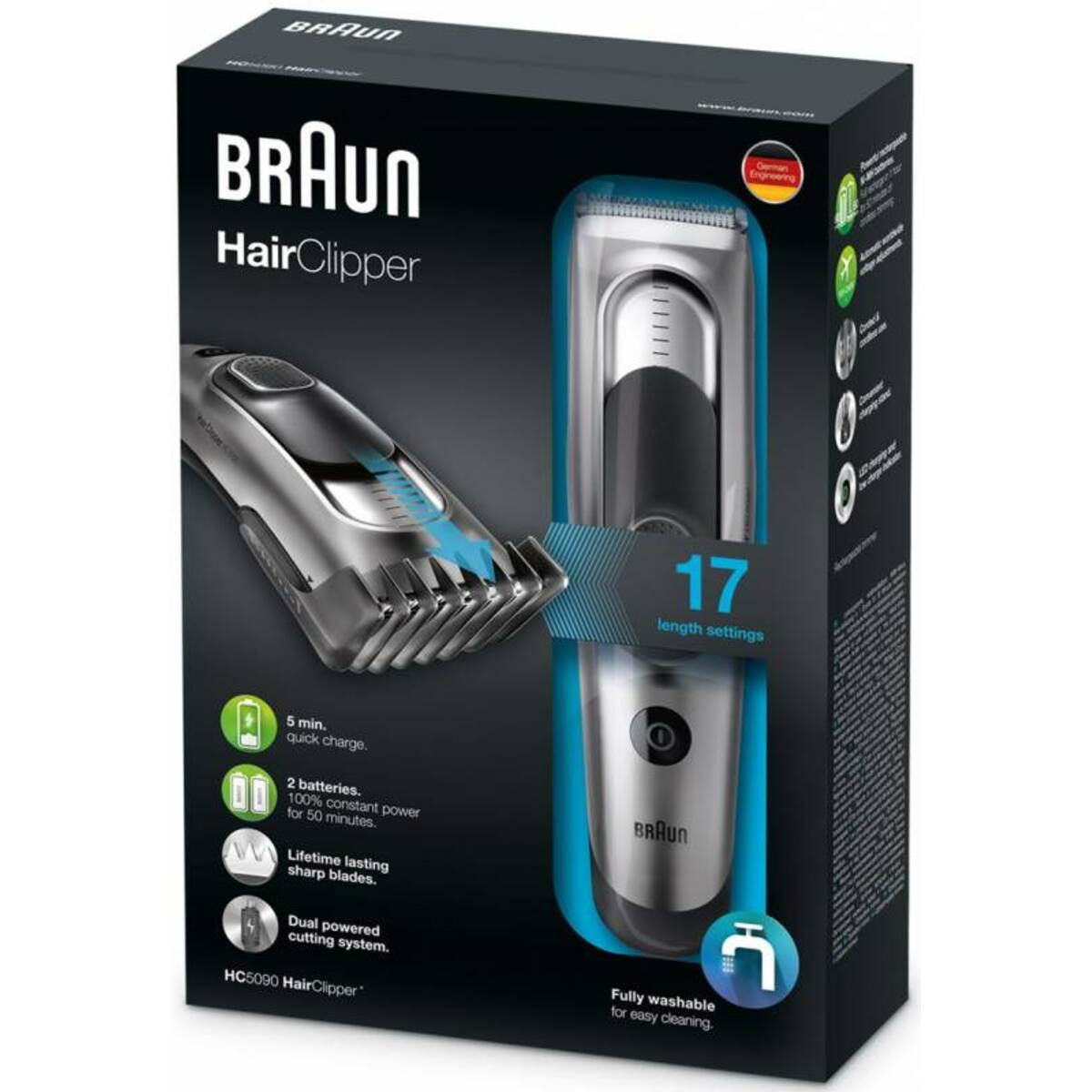 Машинка для стрижки Braun HC5090 (Цвет: Silver / Black)