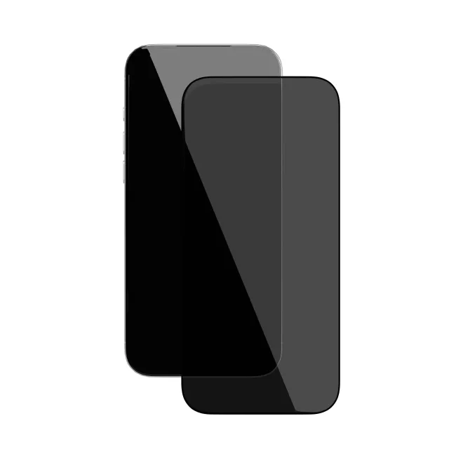 Стекло защитное 2.5D VLP Privacy Glass для iPhone 17 Pro Max, с черной рамкой