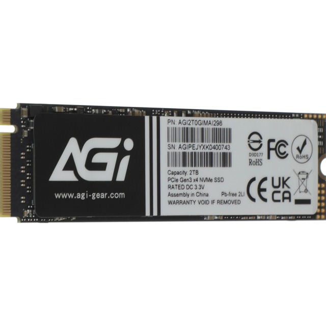 Накопитель SSD AGi PCIe 3.0 x4 2TB AGI2T0GIMAI298-CB Накопитель SSD AGi PCIe 3.0 x4 2TB AGI2T0GIMAI298-CB