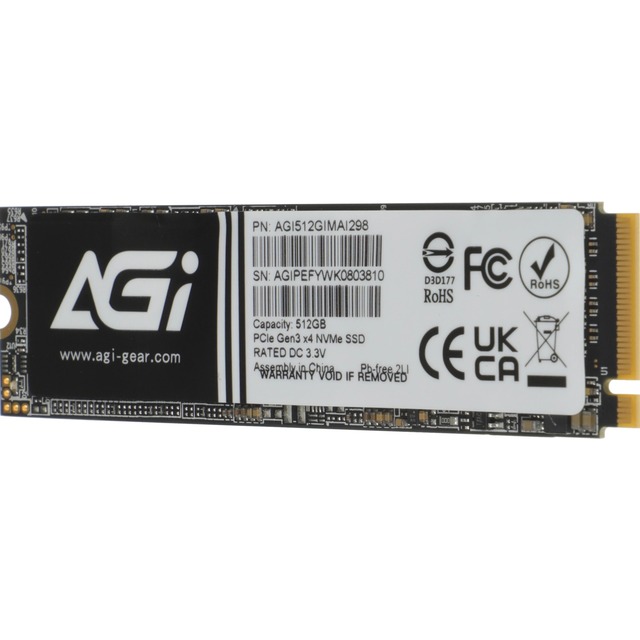 Накопитель SSD AGi PCIe 3.0 x4 512GB AGI512GIMAI298-CB Накопитель SSD AGi PCIe 3.0 x4 512GB AGI512GIMAI298-CB