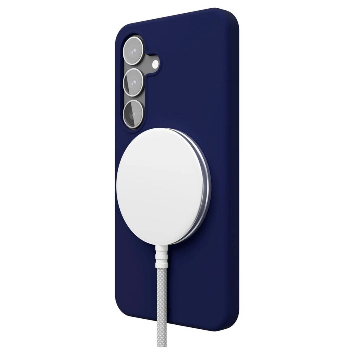 Чехол-накладка VLP Aster Case with MagSafe для смартфона Samsung Galaxy S25 (Цвет: Blue)