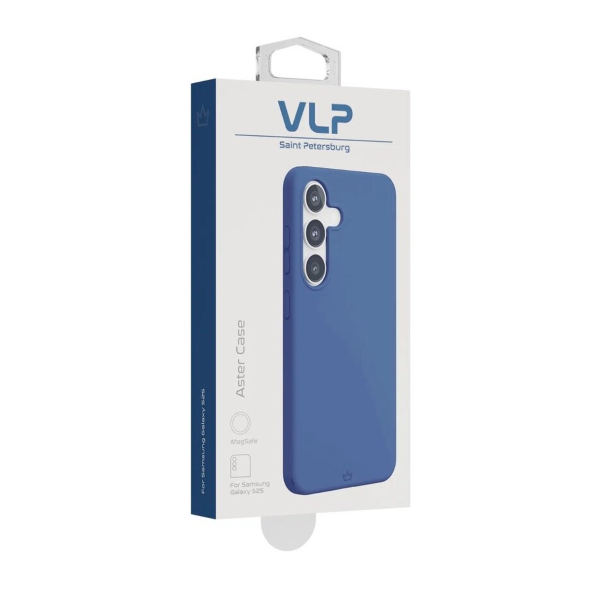Чехол-накладка VLP Aster Case with MagSafe для смартфона Samsung Galaxy S25 (Цвет: Blue)