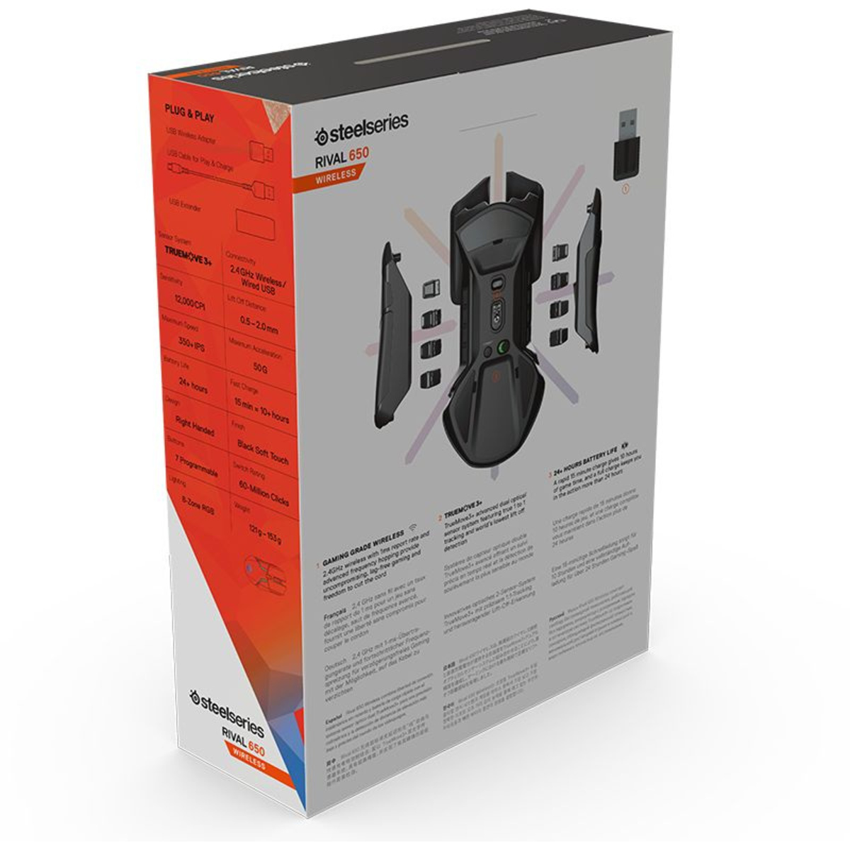 Беспроводная мышь SteelSeries Rival 650 (Цвет: Black)