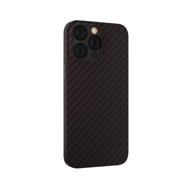 Чехол-накладка Devia Carbon Fiber Texture Magnetic Case для смартфона iPhone 14 Pro (Цвет: Wine Red)