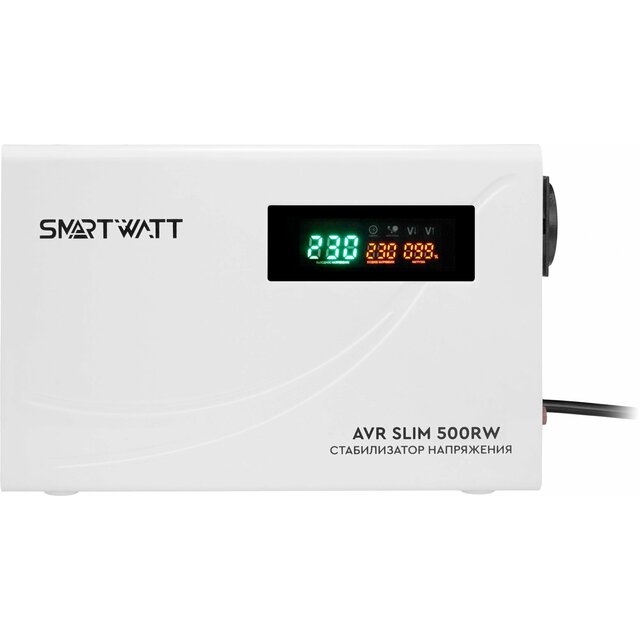 Стабилизатор напряжения Smartwatt AVR Slim 500RW, белый
