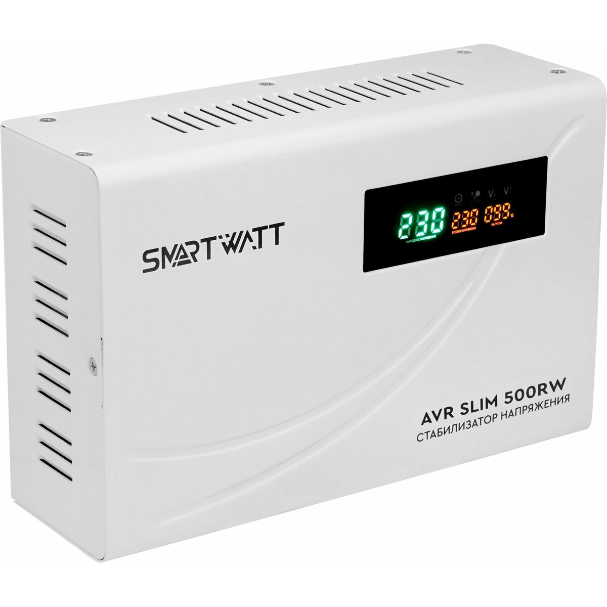 Стабилизатор напряжения Smartwatt AVR Slim 500RW, белый