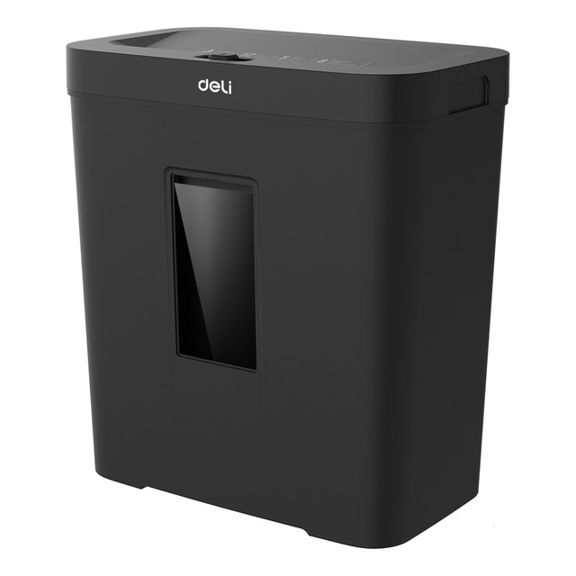 Шредер Deli ET021, черный