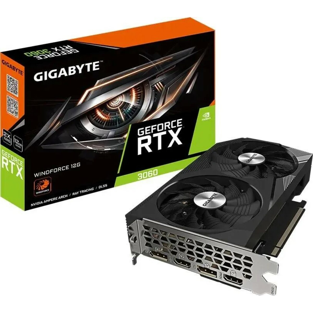 Видеокарта Gigabyte GeForce RTX 3060 WINDFORCE 12G (GV-N3060WF2-12GD)