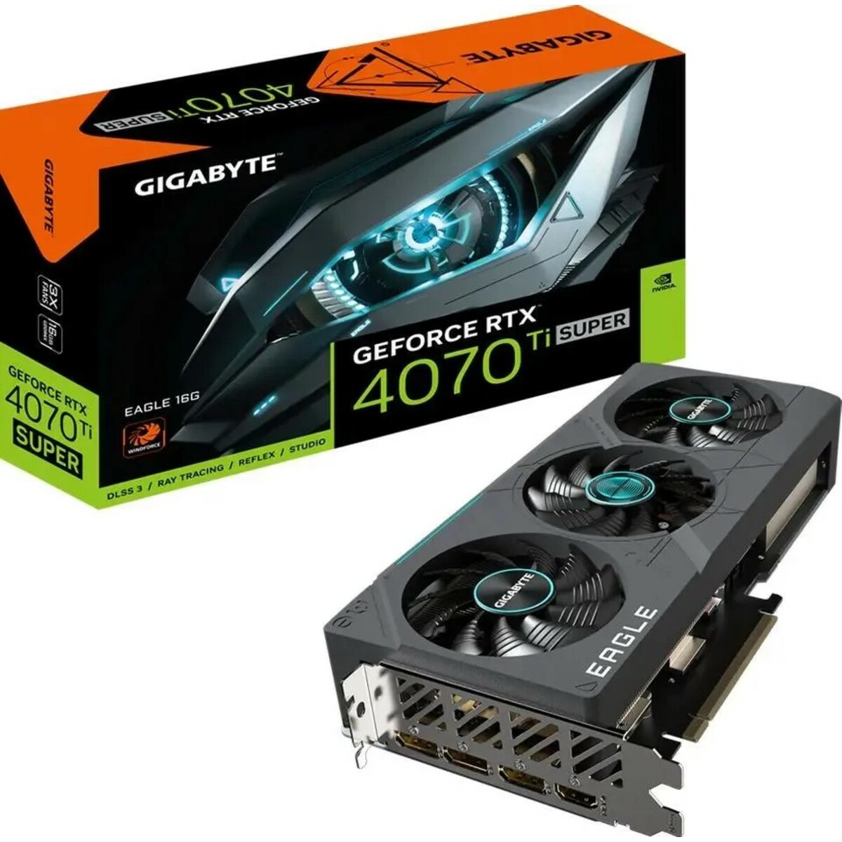 Видеокарта GIGABYTE GeForce RTX 4070 Ti Super EAGLE 16G (GV-N407TSEAGLE-16GD)