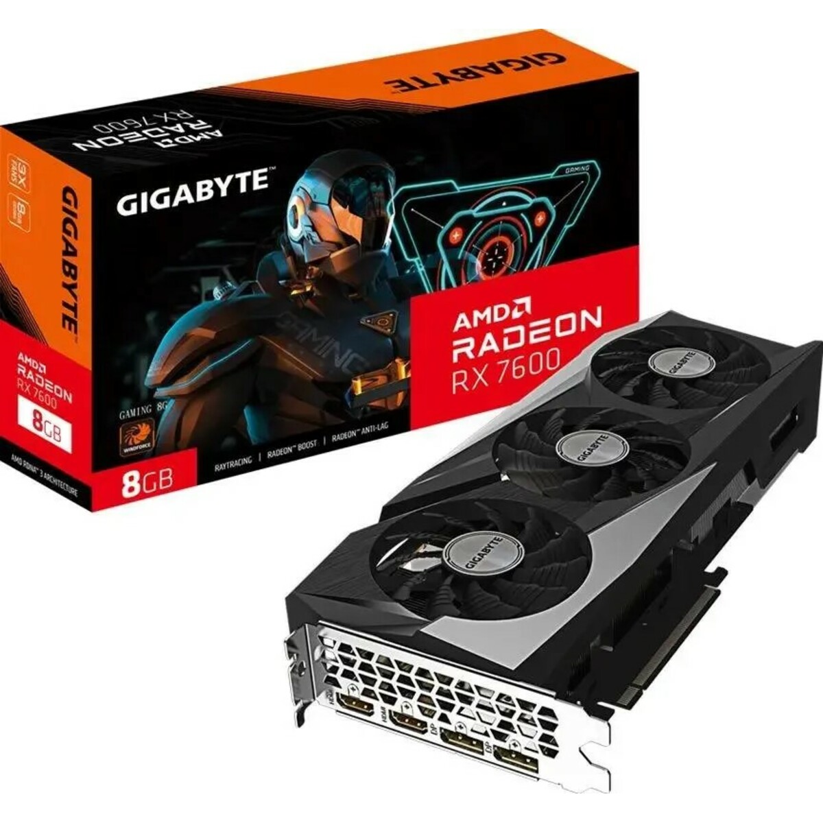 Видеокарта GIGABYTE Radeon RX 7600 GAMING 8G (GV-R76GAMING-8GD)