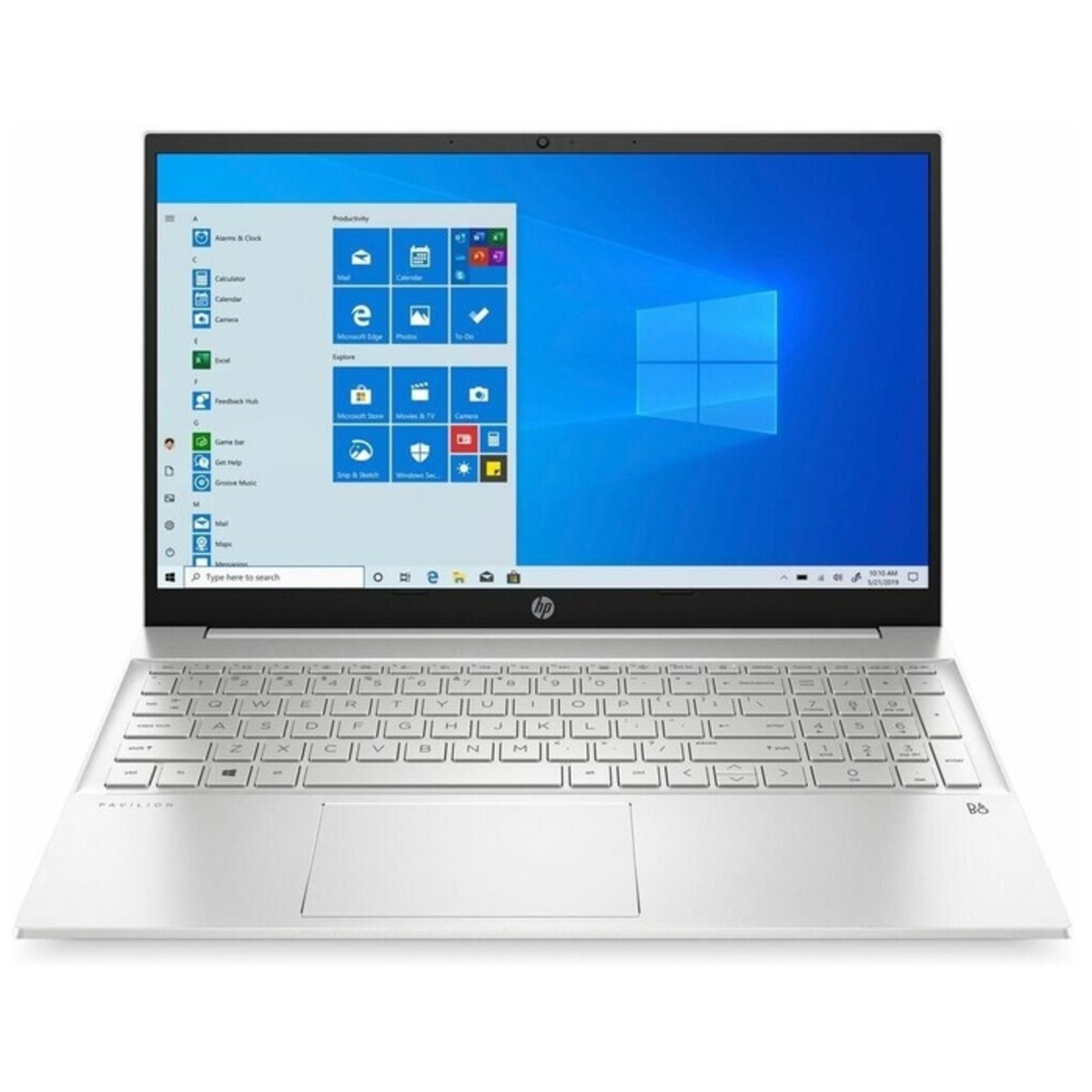 Ноутбук HP Pavilion 15-eh1017ur Ryzen 5 5500U / 16Gb / SSD512Gb / AMD Radeon / 15.6 / IPS / FHD (1920x1080) / Free DOS 3.0 / silver / WiFi / BT / Cam