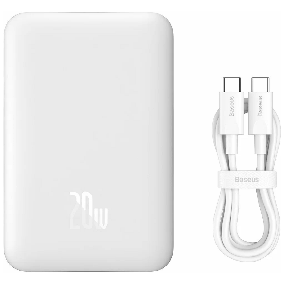 Внешний аккумулятор Baseus Magnetic Mini Wireless Fast Charge 10000mAh 20W (Цвет: White)