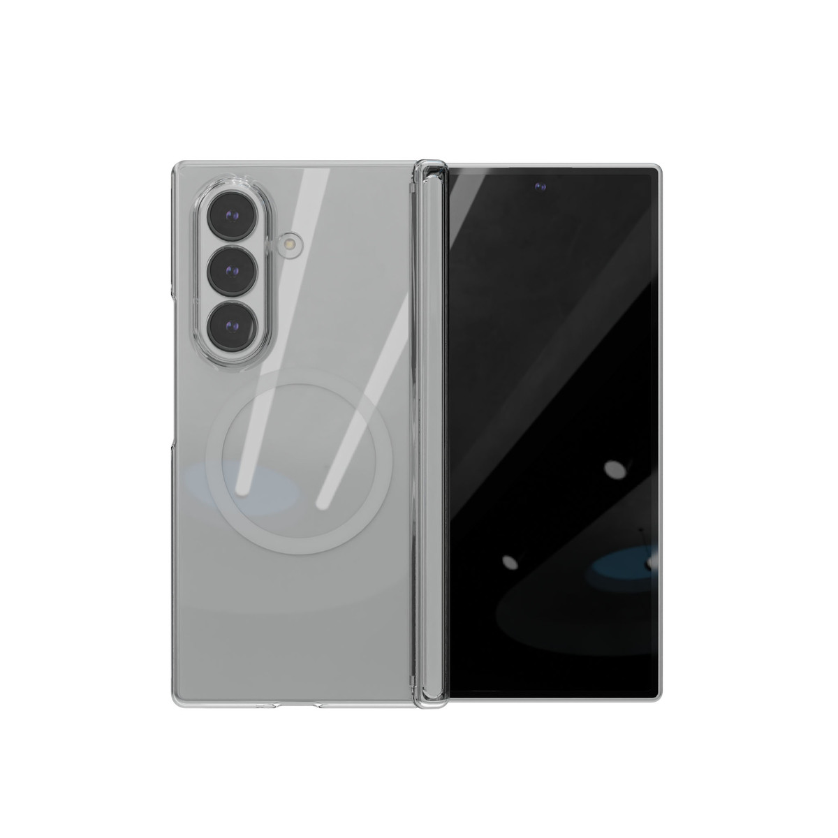 Чехол-накладка VLP Crystal Flex Case с MagSafe для Samsung Galaxy Z Fold 8 Ultra, прозрачный