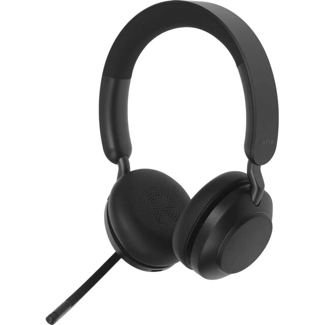 Компьютерная гарнитура Jabra Evolve2 65, Link380a MS Stereo Stand Black, черный  Компьютерная гарнитура Jabra Evolve2 65, Link380a MS Stereo Stand Black, черный