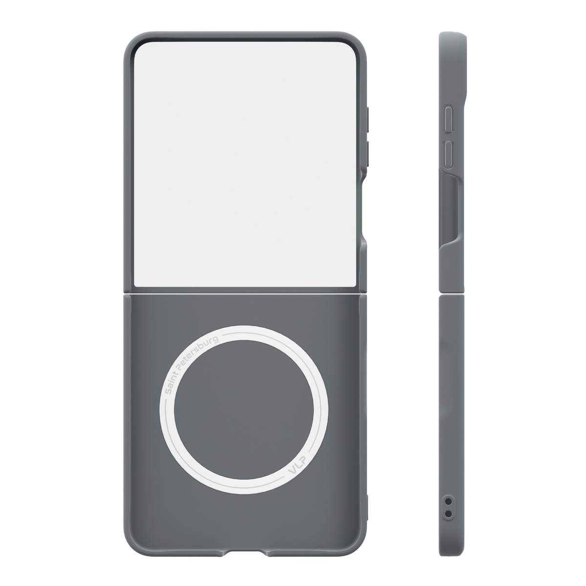 Чехол-накладка VLP Flex Case с MagSafe для Samsung Galaxy Z Flip 8, графитовый