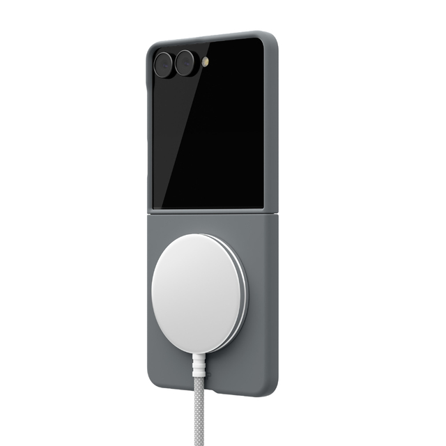 Чехол-накладка VLP Flex Case с MagSafe для Samsung Galaxy Z Flip 8, графитовый Чехол-накладка VLP Flex Case с MagSafe для Samsung Galaxy Z Flip 8, графитовый