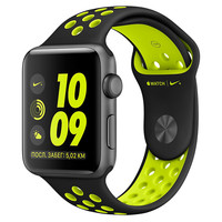 Умные часы Apple Watch Series 2 38mm with Nike Sport Band (Цвет: Space Gray/Black and Volt)