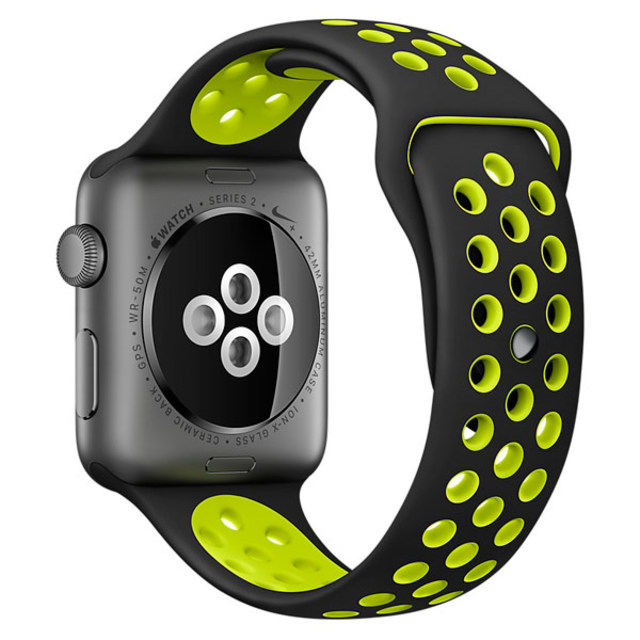 Умные часы Apple Watch Series 2 38mm with Nike Sport Band (Цвет: Space Gray/Black and Volt)