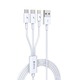 Кабель Devia Smart Series 3in1 Charging Cable 1.2m, белый