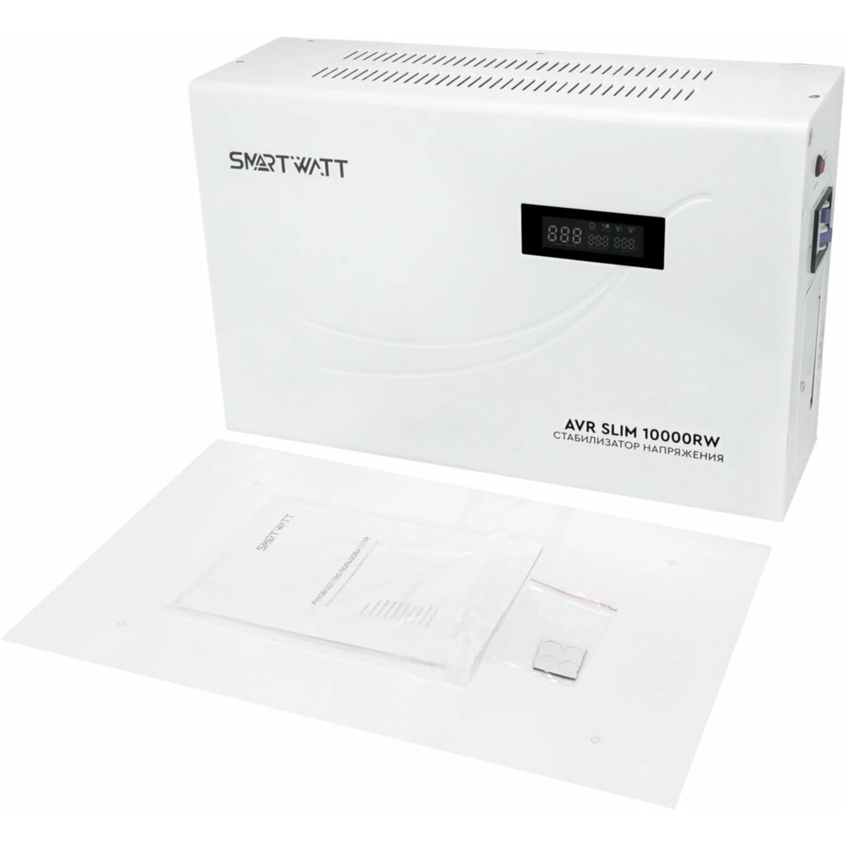 Стабилизатор напряжения Smartwatt AVR Slim 10000RW, белый