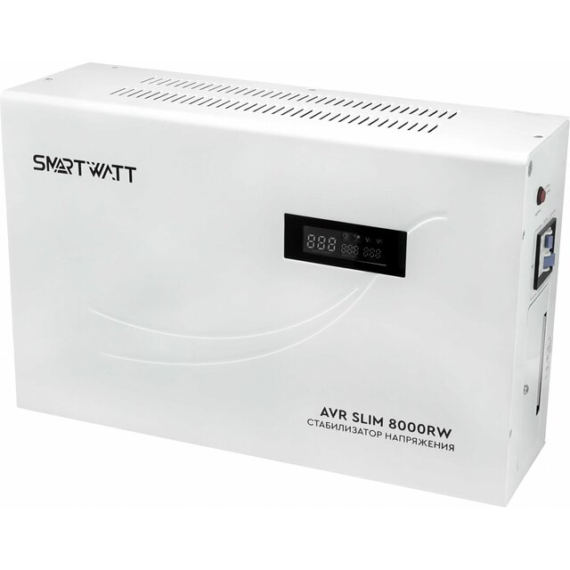 Стабилизатор напряжения Smartwatt AVR Slim 8000RW, белый