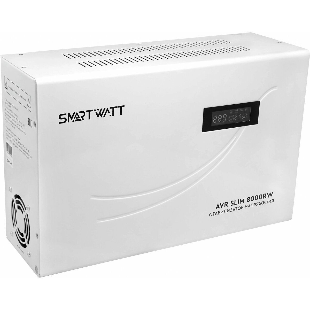Стабилизатор напряжения Smartwatt AVR Slim 8000RW, белый