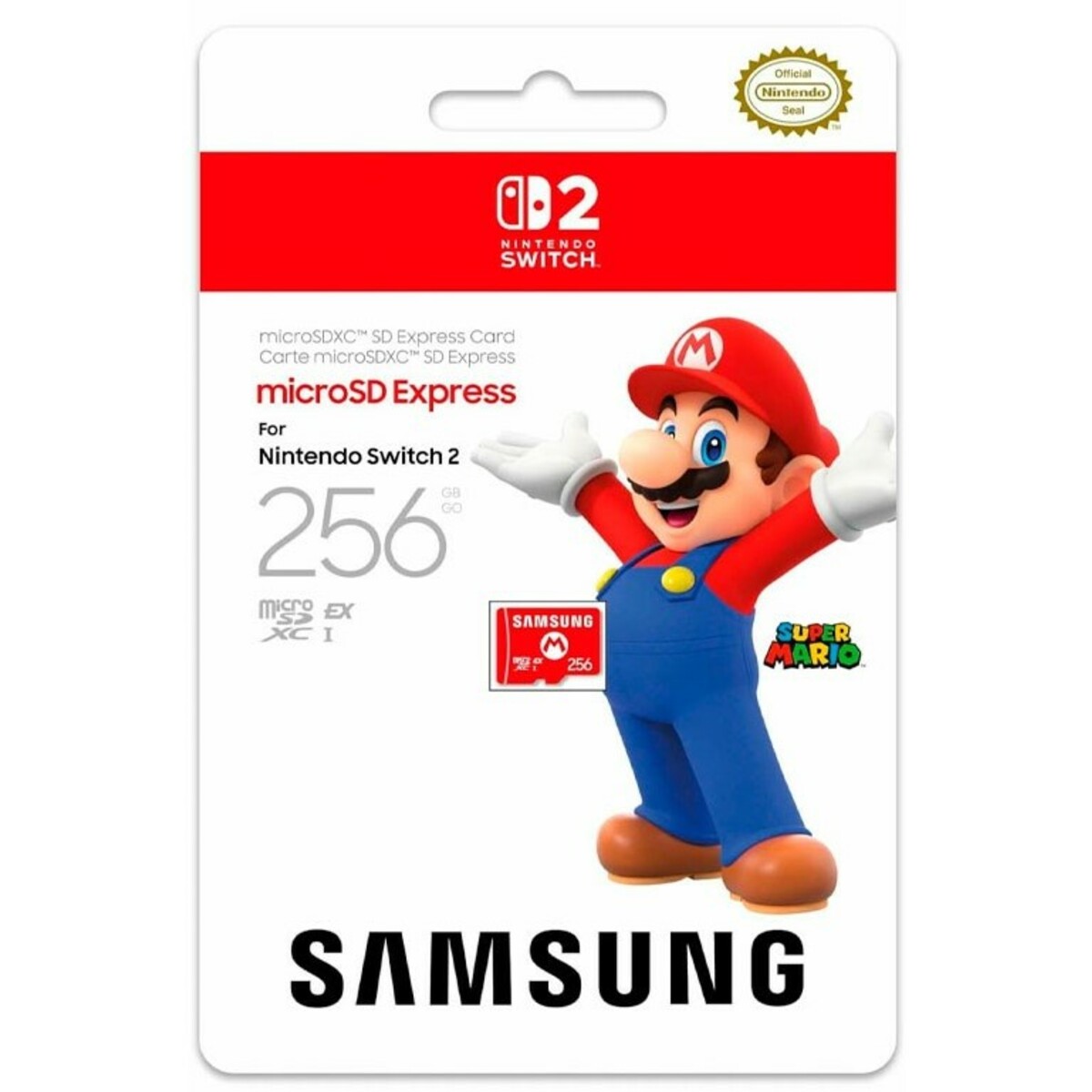 Карта памяти microSDXC Express Samsung For Nintendo Switch 2 NSW2SSDE256G 256Gb (Цвет: Red)